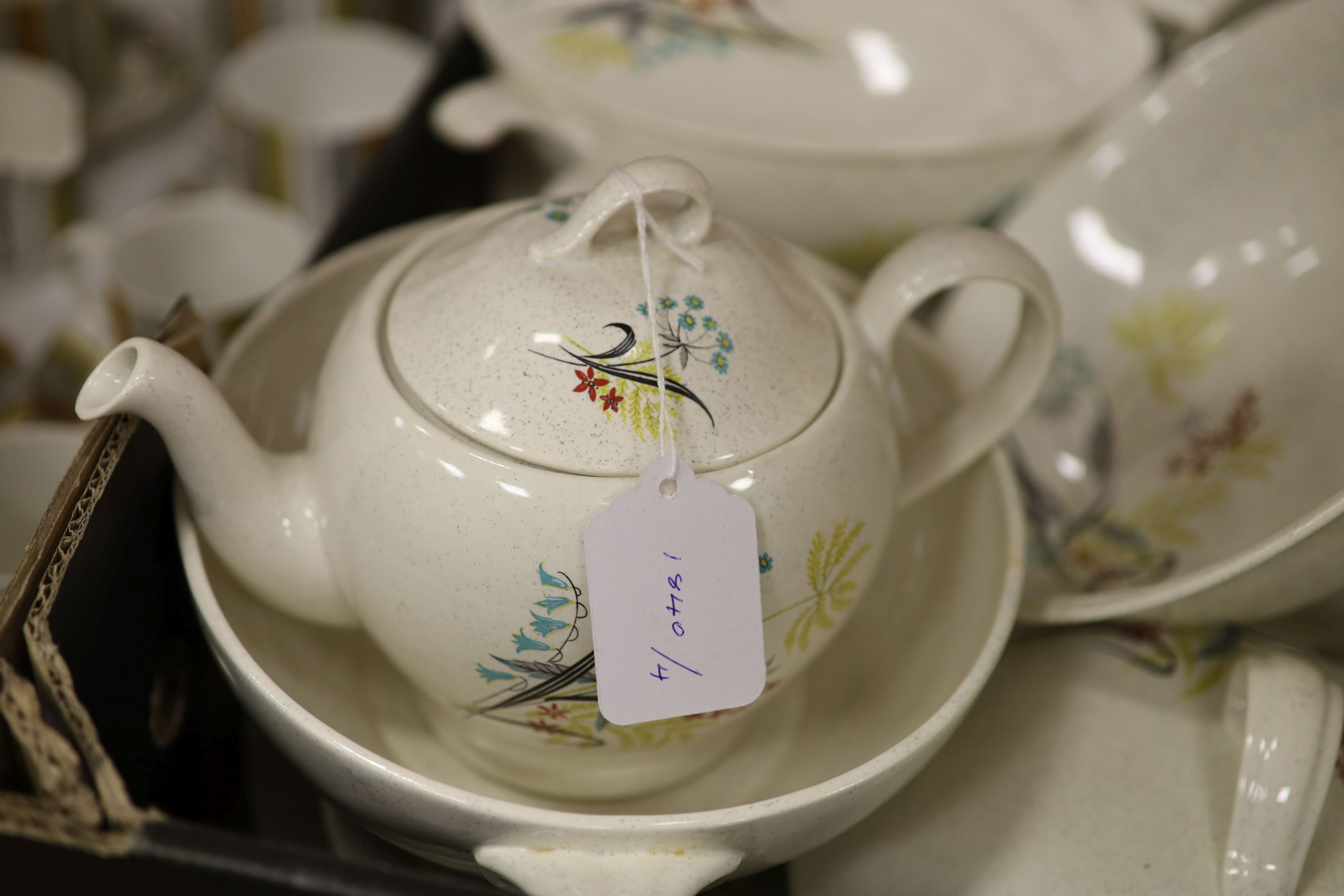 A Grindley earthenware dinner and tea service and a Midwinter coffee set